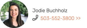 Headshot and contact information for female engineer in Portland.