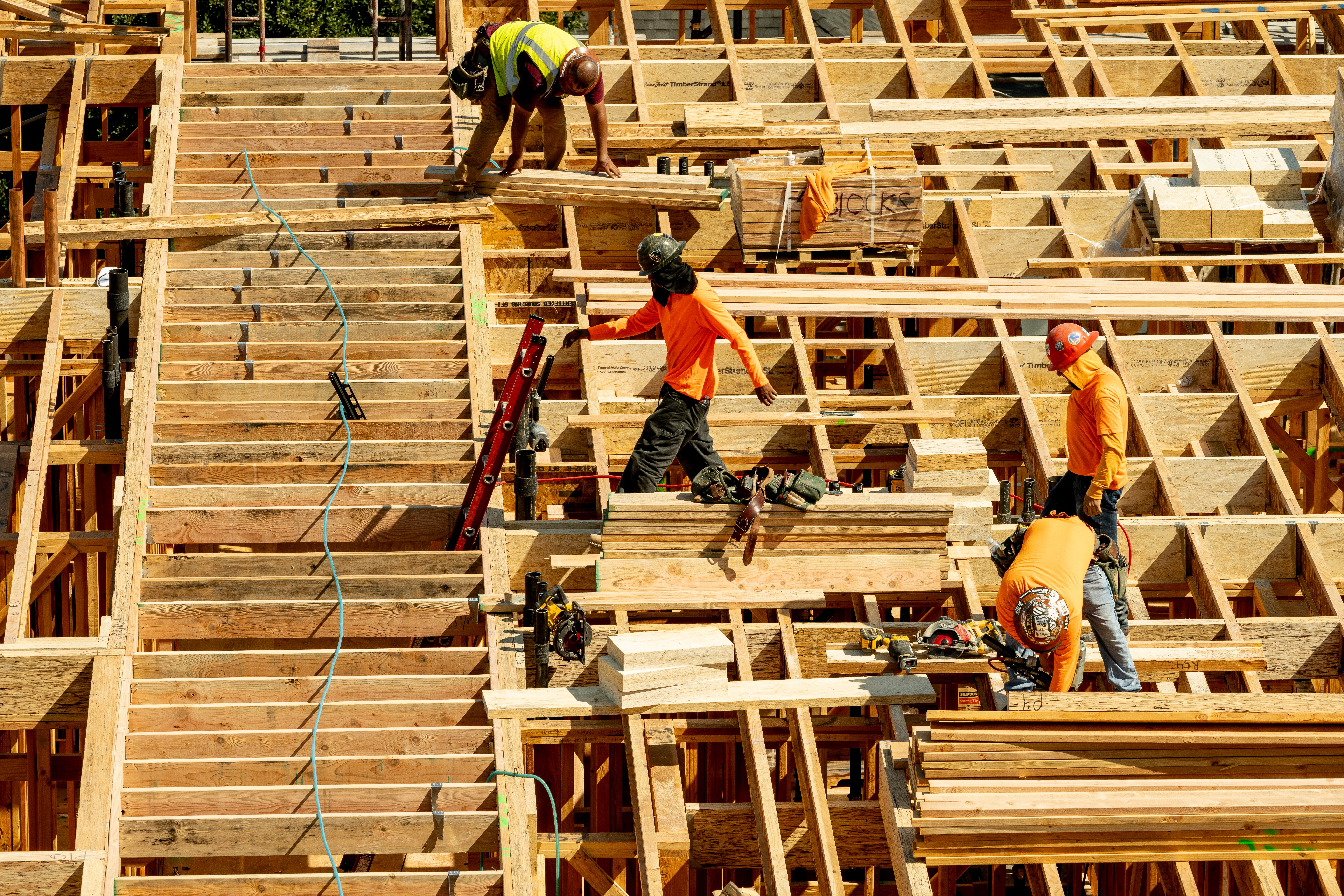 Engineers working on job site.