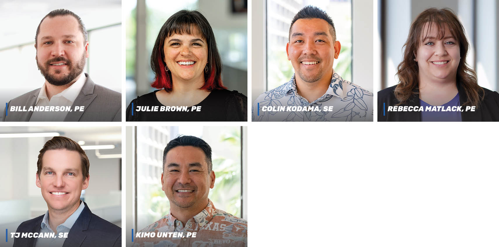 headshots of six principals