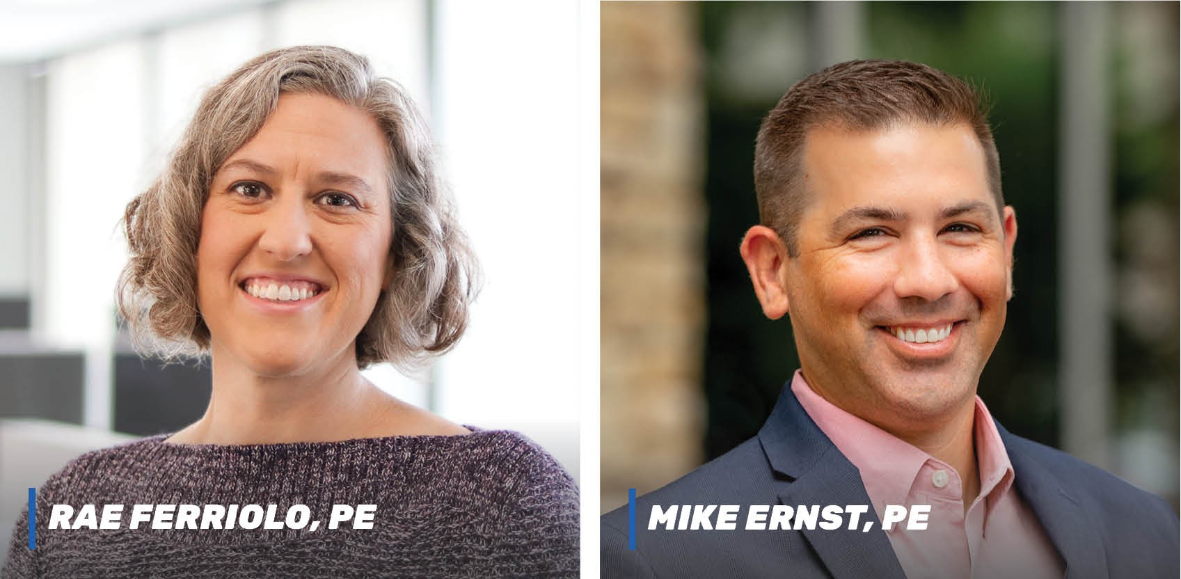 Rae Ferriolo and Mike Ernst headshots